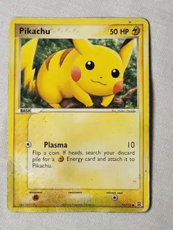 Played (HP) Pikachu - Non-Holo #74 FireRed and LeafGreen Pokemon TCG - Image 1
