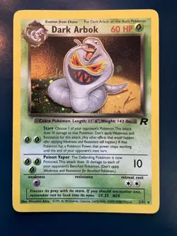 Pokemon TCG Dark Arbok Holo Rare Card 2/82 NM - Image 1