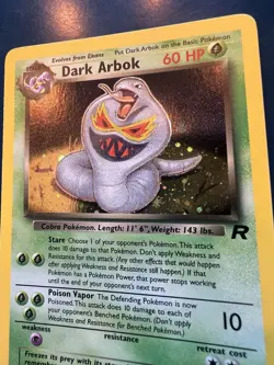 Pokemon TCG Dark Arbok Holo Rare Card 2/82 NM - Image 2