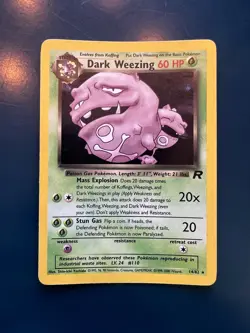 Pokemon TCG Dark Weezing Holo Rare Card 14/82 NM - Image 1