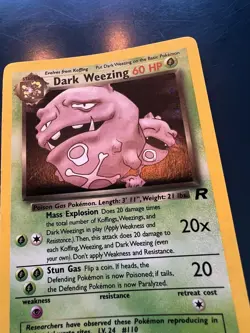 Pokemon TCG Dark Weezing Holo Rare Card 14/82 NM - Image 3