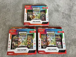 3 x Pokemon TCG: First Partner illustration Collection Series 2 ✅ new sealed ✅ - Image 1