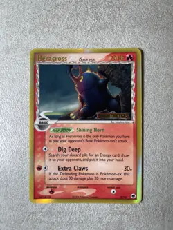 Pokemon EX Dragon Frontiers Heracross 3/101 Holo Stamped With Printing ERROR - Image 2