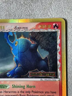 Pokemon EX Dragon Frontiers Heracross 3/101 Holo Stamped With Printing ERROR - Image 4
