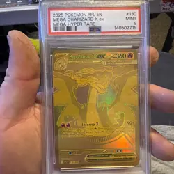 2025 Pokemon Journey Together Mega Charizard X ex Hyper Rare #130/094 PSA 9 Gold - Image 1