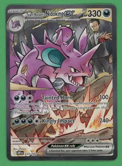 Team Rocket's Nidoking Ex Pokemon Destined Rivals SIR 233/182 - Image 1