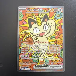 Pokemon Meowth ex 121/088 Special Illustration Rare SIR Perfect Order - Image 1