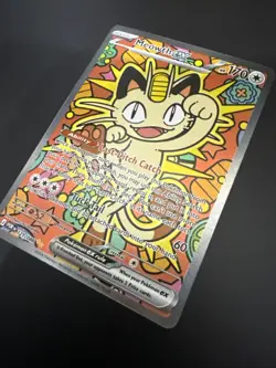 Pokemon Meowth ex 121/088 Special Illustration Rare SIR Perfect Order - Image 5