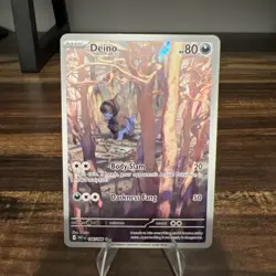 Pokemon Deino 146/086 Sv White Flare Illustration Rare Full Art Holo English - Image 1