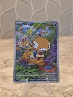 Pokemon Scraggy IR 138/086 Scarlet Violet White Flare Illustration Rare TCG - Image 1