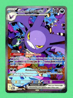 Team Rocket's Crobat EX Pokemon Destined Rivals SIR 234/182 - Image 1
