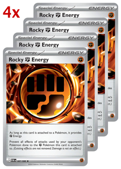 Pokemon TCG 4x Rocky Fighting Energy Holo Playset NM - Image 1