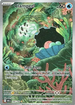 Clamperl 195/182 Illustration Rare Destined Rivals Pokemon NM - Image 1