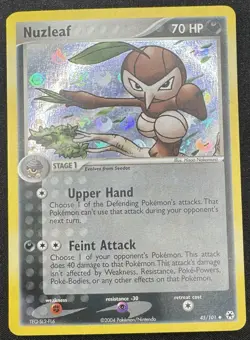 Pokemon Card - Nuzleaf Hidden Legends 45/101 Reverse Holo MP - Image 1