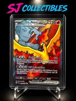 Pokemon TCG Team Rocket’s Moltres Ex 208/182 Destined Rivals Pokemon Full Art - Image 1