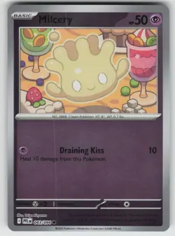 Milcery 043/094 Common Phantasmal Flames Pokemon Reverse Holo Lightly Played - Image 1