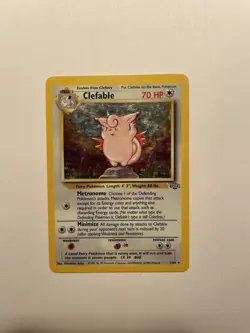 Clefable 1/64 Unlimited Holo Pokemon Unlimited Holo LP Jungle - Image 1