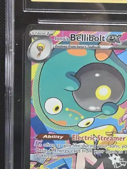 CGC Pristine 10 Pokemon Iono's Bellibolt EX #279 SIR Ascended Heros Holo ASC - Image 2