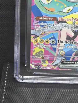 CGC Pristine 10 Pokemon Iono's Bellibolt EX #279 SIR Ascended Heros Holo ASC - Image 5