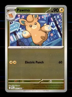 Pawmo 033/094 Common Phantasmal Flames Pokemon Reverse Holo Near Mint - Image 1
