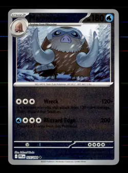 Mamoswine 025/094 Uncommon Phantasmal Flames Pokemon Reverse Holo Near Mint - Image 1