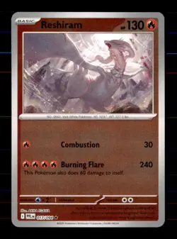Reshiram 017/094 Rare Phantasmal Flames Pokemon Reverse Holo Near Mint - Image 1