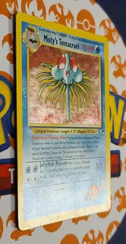Misty's Tentacruel 10/132 Holo Rare Gym Heroes Set Pokemon Card MP - Image 3