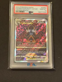 Pokemon 2023 Crown Zenith Galarian Gallery Hisuian Samurott VSTAR GG52 PSA 10 - Image 1