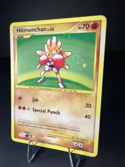 Pokemon Hitmonchan 129/127 Holo Rare Platinum Base Set Secret Rare w/ Swirl 🌀 - Image 1