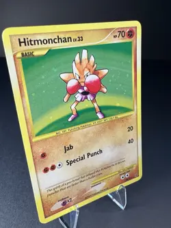Pokemon Hitmonchan 129/127 Holo Rare Platinum Base Set Secret Rare w/ Swirl 🌀 - Image 3