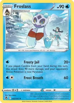x1 Froslass - 043/195 - Rare - Reverse Holo Pokemon SS12 Silver Tempest M/NM - Image 1