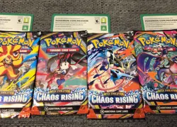 Pokemon TCG Chaos Rising Lot 6 Factory Sealed Booster Packs from First Partner - Image 3