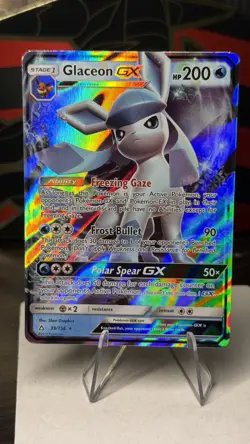 Pokemon TCG Glaceon GX Ultra Prizm Card 39/156 Ultra Rare Holo NM - Image 1