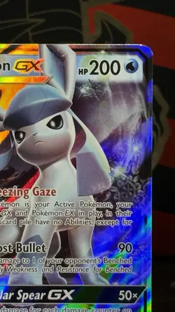 Pokemon TCG Glaceon GX Ultra Prizm Card 39/156 Ultra Rare Holo NM - Image 3
