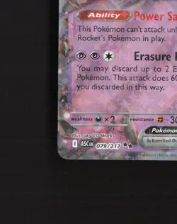 Team Rocket's Mewtwo ex 079/217 Ascended Heroes Ultra Rare Holo Pokemon Card NM - Image 5