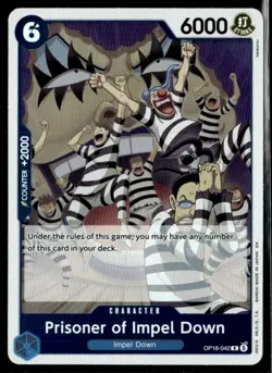 2026 The Time of Battle foil Prisoner of Impel Down Rare #OP16-042 - Image 1