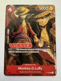 Monkey.D.Luffy - P-007 (Winner Pack Vol. 1) P-007 One Piece Promotion Card NM - Image 1