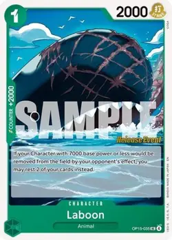 Laboon OP15-035 Adventure on Kami's Island Release Event Cards One Piece NM - Image 1
