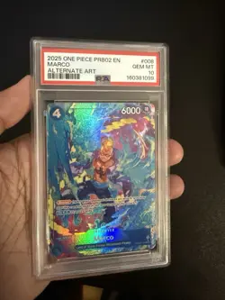 2025 One Piece PRB02 Marco Alternate Art #008 PSA 10 GEM MINT - Image 2