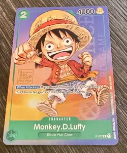 Monkey.D.Luffy (037) (1st Anniversary Tournament) P-037 One Piece Promotion Foil - Image 1