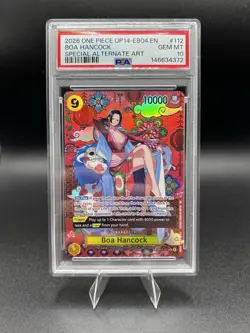 One Piece CCG Boa Hancock Alternate Art Foil Super Rare OP14-112 EN 2026 psa 10 - Image 1