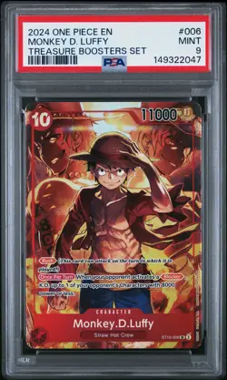 2024 ONE PIECE PROMOS TREASURE BOOSTERS SET #006 MONKEY D. LUFFY PSA 9 - Image 1