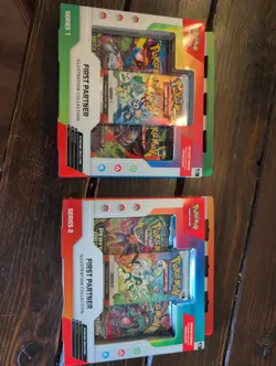 Pokemon TCG First Partner Illustration Collection Series 1 and 2 Sealed Set - Image 1