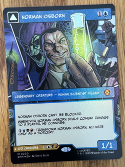 MTG Marvel Spider-Man, Norman Osborn / Green Goblin- Borderless Foil - Image 1