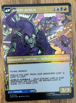 MTG Marvel Spider-Man, Norman Osborn / Green Goblin- Borderless Foil - Image 2