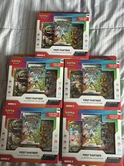 Pokemon First Partner Illustration Collection Series 2 Lot Of 5 New Sealed - Image 1
