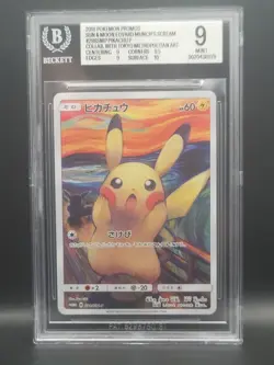 BGS 9 Mint Pokemon Pikachu 2018 Japanese Munch Scream Promo Card 288/SM-P - Image 1