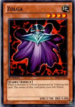 Zolga BP02-EN022 Yu-Gi-Oh! Card Light Play 1st Edition - Image 1
