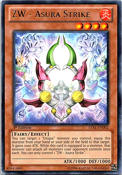 ZW - Asura Strike LVAL-EN002 Yu-Gi-Oh! Card Light Play 1st Edition - Image 1