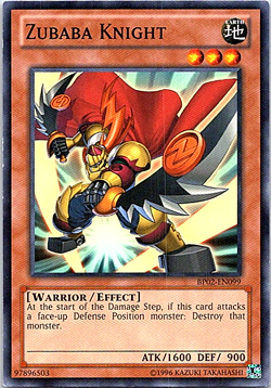 Zubaba Knight BP02-EN099 Yu-Gi-Oh! Card Light Play 1st Edition - Image 1